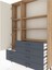 Arges Dolap 7 Raflı 6 Çekmeceli Tek Kapaklı 132X30X195 Çam-Aytaşı/antrasit 4