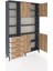 Arges Dolap 9 Raflı 4 Çekmeceli 4 Kapaklı 132X30X195 Antrasit-Çam/çam 5