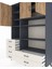 Hyperion Dolap 9 Raflı 6 Çekmeceli 3 Kapaklı 132X44X195 Antrasit-Çam/aytaşı 4
