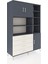Hyperion Dolap 9 Raflı 4 Çekmeceli 3 Kapaklı 132X44X195 Antrasit-Antrasit/aytaşı 2