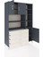Hyperion Dolap 9 Raflı 4 Çekmeceli 3 Kapaklı 132X44X195 Antrasit-Antrasit/aytaşı 5