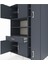 Kronos Dolap 10 Raflı Tek Çekmeceli 6 Kapaklı 132X59X195 Antrasit-Antrasit/antrasit 4
