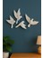 4’lü 3D Kuş Duvar Dekoru Dekoratif Reçine Dekor Modern, Bohem Duvar Dekoru Ev, Ofis Süsleme 4