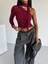 Asimetrik Yaka Fularlı Tek Kol Omuz Detaylı Sandy Kumaş Crop / Bluz 1
