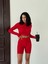 Slim Fit Yüksek Bel Toparlayıcı Crop Kadın 2’li Tayt Takım 3