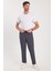Erkek Regular Fit Beli Lastikli Bağcıklı Jogger koyu Gri Pantolon Rahat Kesim Yan Cepli 2
