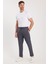 Erkek Regular Fit Beli Lastikli Bağcıklı Jogger koyu Gri Pantolon Rahat Kesim Yan Cepli 4