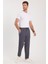 Erkek Regular Fit Beli Lastikli Bağcıklı Jogger koyu Gri Pantolon Rahat Kesim Yan Cepli 5
