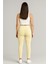 Kadın Yüksek Bel Basic Açık Sarı Tayt – Esnek, Rahat ve Günlük Kullanıma Uygun 2