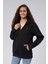Mooncover Kadın Fermuarlı Kapşonlu Kanguru Cepli Sweatshirt 6