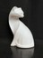 Kedi Heykel Obje Minimalist, Beyaz Renk Yüksek Kaliteli Malzeme Minimalist El Yapımı Kedi Heykel Obje, Ev Dekoru, Masa Dekoru (13x8 cm) 9
