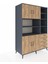Kronos Dolap 9 Raflı 4 Çekmeceli 4 Kapaklı 132X59X195 Antrasit-Çam/çam 2