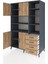 Kronos Dolap 9 Raflı 4 Çekmeceli 4 Kapaklı 132X59X195 Antrasit-Çam/çam 3
