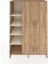 Kronos Dolap 6 Raflı 4 Kapaklı Tek Askılı 132X59X195 Çam-Çam/aytaşı 1
