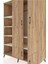 Kronos Dolap 6 Raflı 4 Kapaklı Tek Askılı 132X59X195 Çam-Çam/aytaşı 4