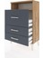 Arges Komodin Tek Raflı 3 Çekmeceli 60X30X96 Çam-Antrasit 4