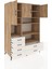 Kronos Dolap 9 Raflı 6 Çekmeceli 3 Kapaklı 132X59X195 Çam-Çam/aytaşı 5