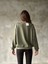 Osy Modal Yumuşak Dokulu Kumaş Bisiklet Yaka Oversize Sweatshirt - Haki 2