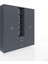 Hyperion Dolap 17 Raflı 3 Çekmeceli 4 Kapaklı 220X44X243 Antrasit-Antrasit/antrasit 2