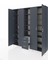Hyperion Dolap 17 Raflı 3 Çekmeceli 4 Kapaklı 220X44X243 Antrasit-Antrasit/antrasit 3
