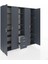 Hyperion Dolap 17 Raflı 3 Çekmeceli 4 Kapaklı 220X44X243 Antrasit-Antrasit/antrasit 5