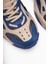 Daysi Mavi Bej Kalın Tabanlı Spor Ayakkabı Kadın Sneakers 4