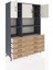 Hyperion Dolap 8 Raflı 8 Çekmeceli 3 Kapaklı 132X44X195 Antrasit-Aytaşı/çam 5