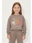 Kız Çocuk %100 Pamuk Kalp Desenli Bisiklet Yaka Trend Sweatshirt - 1022S 1