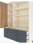 Hyperion Dolap 8 Raflı 6 Çekmeceli Tek Kapaklı 132X44X195 Aytaşı-Çam/antrasit 4