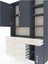 Arges Dolap 8 Raflı 5 Çekmeceli 3 Kapaklı 132X30X195 Antrasit-Antrasit/aytaşı 4