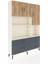 Arges Dolap 8 Raflı 5 Çekmeceli 3 Kapaklı 132X30X195 Aytaşı-Çam/antrasit 2