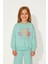 Kız Çocuk %100 Pamuk Kalp Desenli Bisiklet Yaka Trend Sweatshirt - 1022S 1