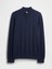 Erkek Lacivert Relaxed Yarım Fermuarlı Mockneck Kazak 2