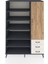 Kronos Dolap 9 Raflı 3 Çekmeceli Tek Kapaklı 132X59X195 Antrasit-Çam/aytaşı 1