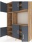 Hyperion Dolap 9 Raflı 6 Kapaklı 132X44X195 Çam-Antrasit/çam 4