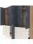 Kronos Dolap 8 Raflı 8 Çekmeceli 3 Askılı 220X59X243 Çam-Antrasit/aytaşı 4