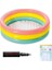 Yumuşak Tabanlı Renkli 3 Boğumlu Baby Pool Çocuk Bebek HAVUZU,114X25 cm ve Pompa+Yama Set, Pompa ve Yama Hediyelidir, Çocuklar Için Aktivite Aile 2
