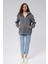 Mooncover Kadın Fermuarlı Kapşonlu Kanguru Cepli Sweatshirt 2
