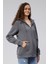 Mooncover Kadın Fermuarlı Kapşonlu Kanguru Cepli Sweatshirt 7