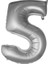 Rakam Folyo Balon- Gümüş Rengi-76 cm ( Paket Içerisinde 1 Adet Folyo Balon Gönderilir) 1