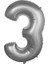 Rakam Folyo Balon- Gümüş Rengi-76 cm ( Paket Içerisinde 1 Adet Folyo Balon Gönderilir) 3