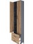 Arges Dolap 4 Raflı 2 Çekmeceli 2 Kapaklı 60X30X243 Antrasit-Çam 4