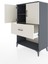 Hyperion Dolap 2 Raflı Tek Çekmeceli 2 Kapaklı 88X44X134 Antrasit-Aytaşı 4