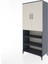 Hyperion Dolap 4 Raflı 2 Kapaklı Tek Askılı 88X44X195 Antrasit-Aytaşı 3