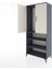 Hyperion Dolap 4 Raflı 2 Kapaklı Tek Askılı 88X44X195 Antrasit-Aytaşı 4