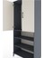 Hyperion Dolap 4 Raflı 2 Kapaklı Tek Askılı 88X44X195 Antrasit-Aytaşı 5