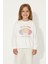 Kız Çocuk %100 Pamuk Kalp Desenli Bisiklet Yaka Trend Sweatshirt - 1022S 1