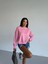 2 Iplik Yumuşak Dokulu Bisiklet Yaka Oversize Kalıp Sweatshirt 1
