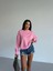 2 Iplik Yumuşak Dokulu Bisiklet Yaka Oversize Kalıp Sweatshirt 5