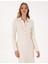 Kadın Ekru Slim Fit Örme Elbise 50315269-VR019 2